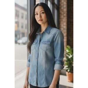 NWT Guess Women's Denim Shirt - Medium